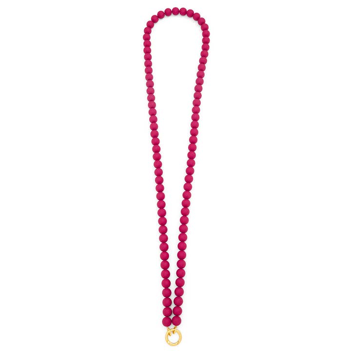 ZENZII Jewelry - Wholesale Beaded/Pearl Necklace - Matte Resin Beaded Crossbody Phone Lanyard26