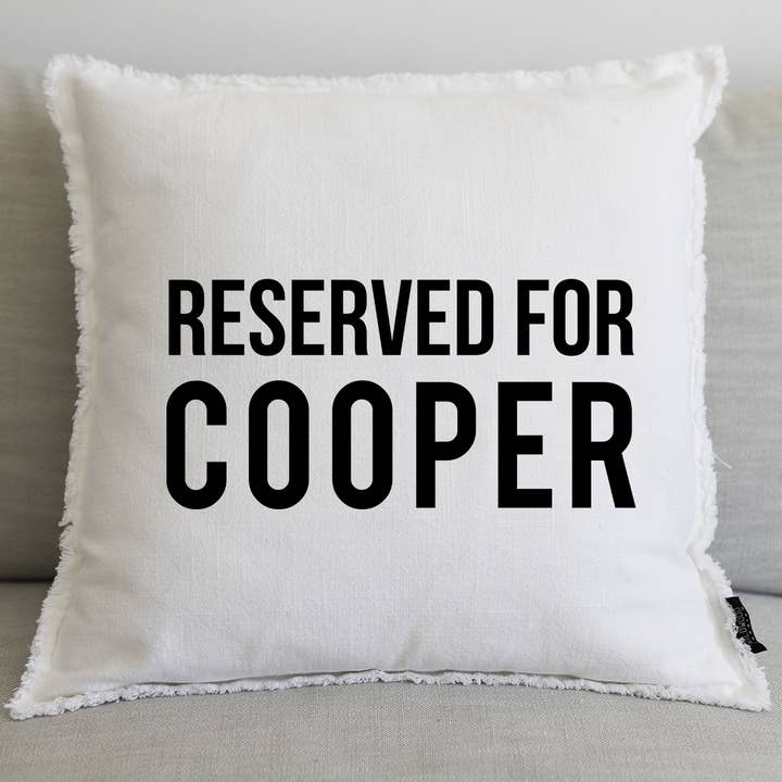 RESERVED FOR PET (personalize) - 20" PILLOW for wholesale by Wildwood Landing