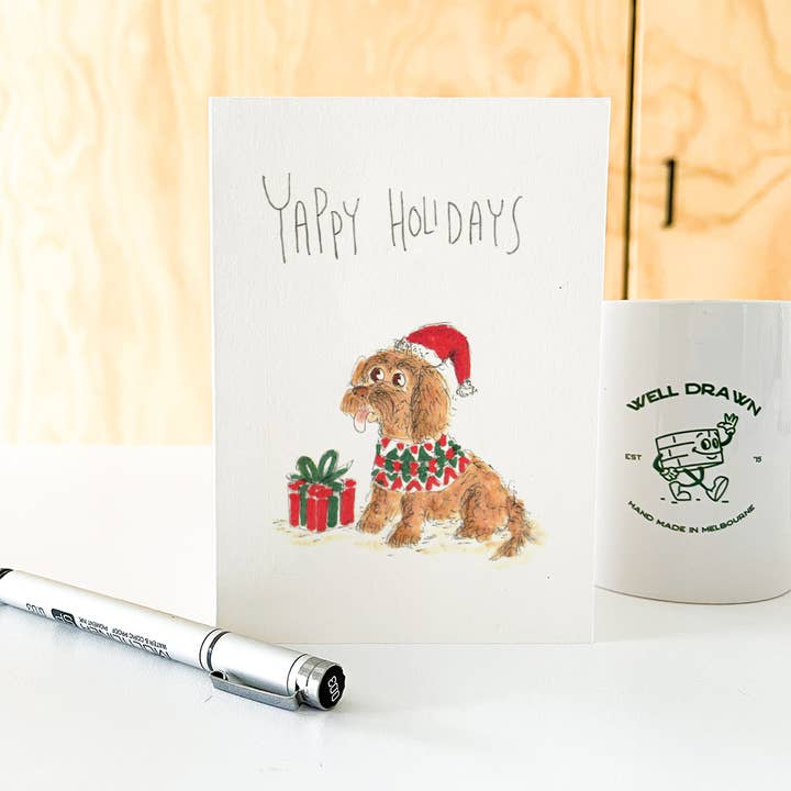 Well Drawn - Wholesale Christmas card - Yappy Holidays5