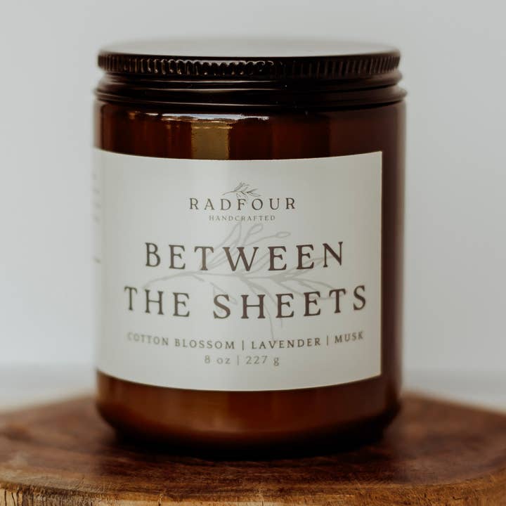 Between the Sheets Candle for wholesale by Radfour Handcrafted