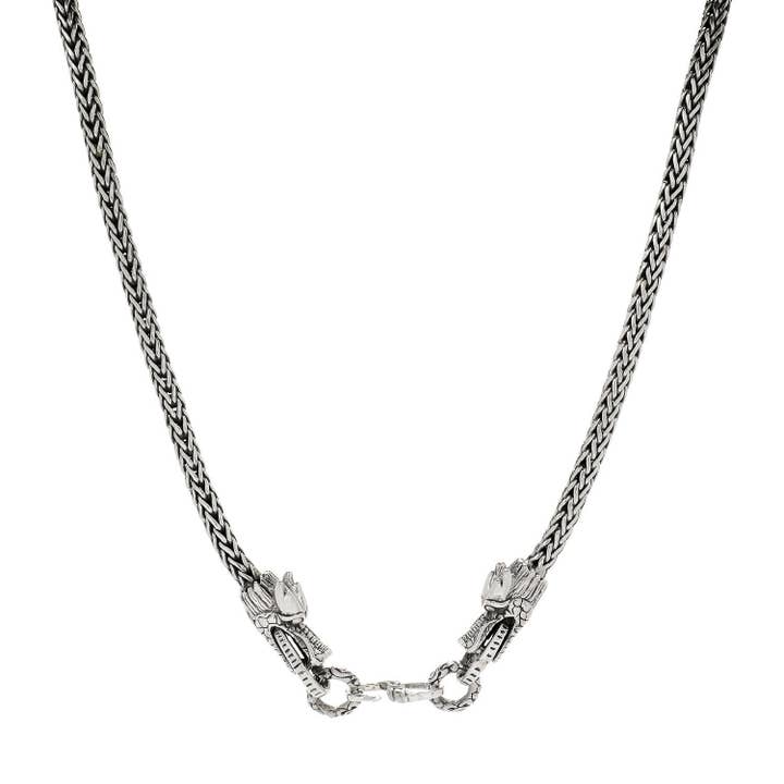 Collar con doble cabeza de dragón SS de 22 pulgadas para venta al por mayor de Eli Pebble