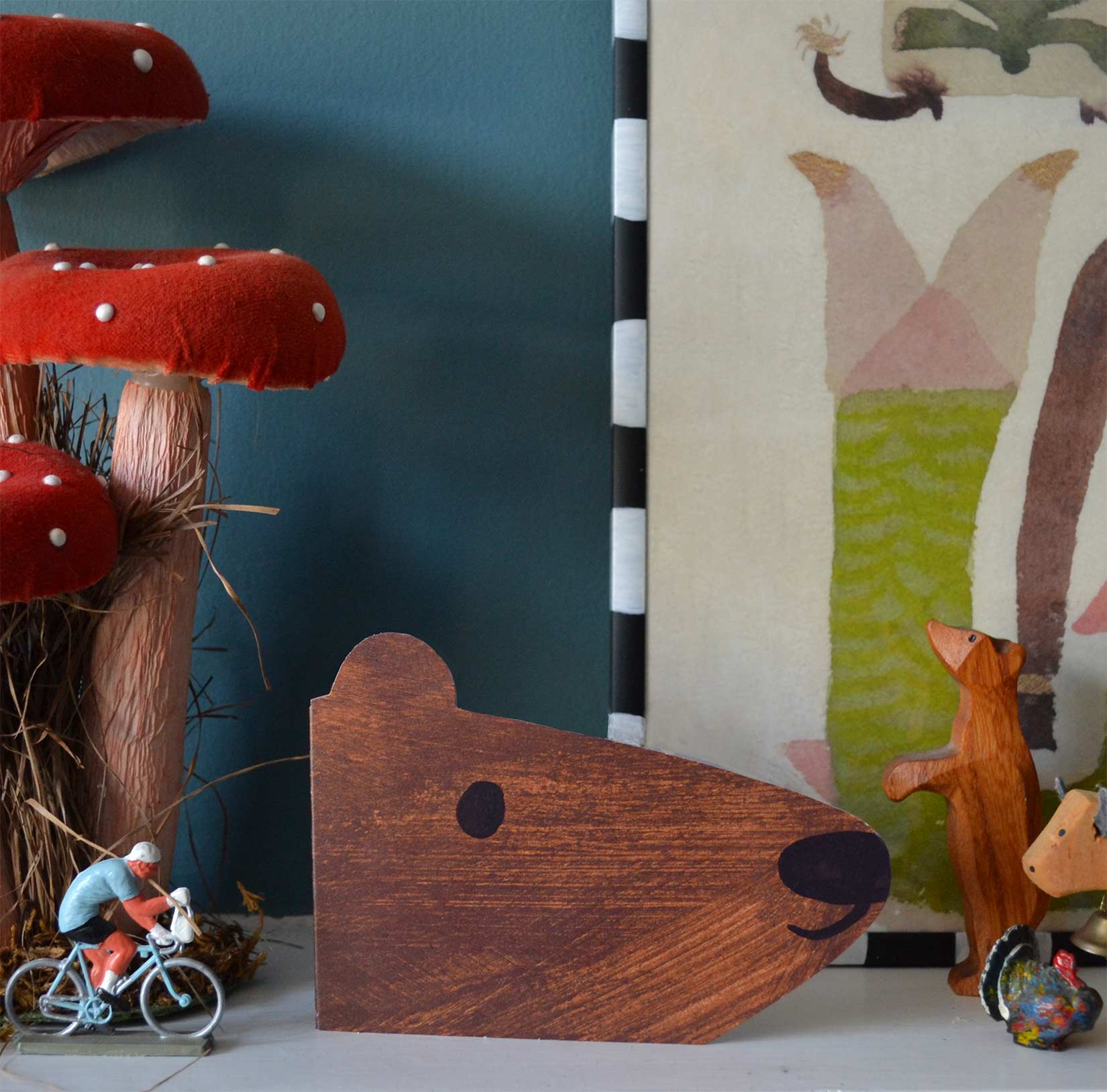 Mortlake Papers - Wholesale Everyday Greeting Card - Brown Bear Shaped Greeting Card1