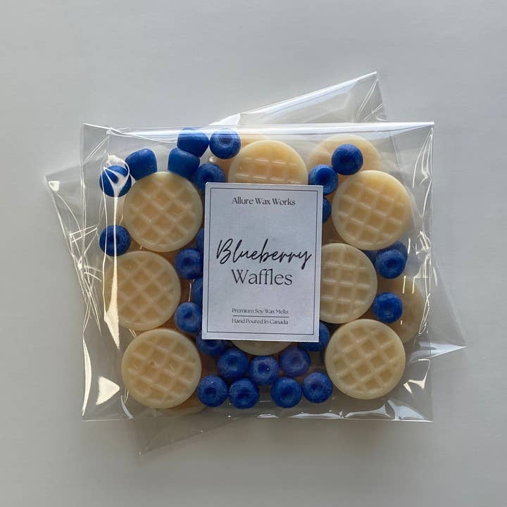 Allure Wax Works - Vente Fondants - Cire fondue aux gaufres aux bleuets0