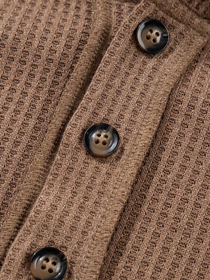 Goat Oversize Waffle Patchwork Exposed Seam Casual Hoodie for wholesale on Faire4