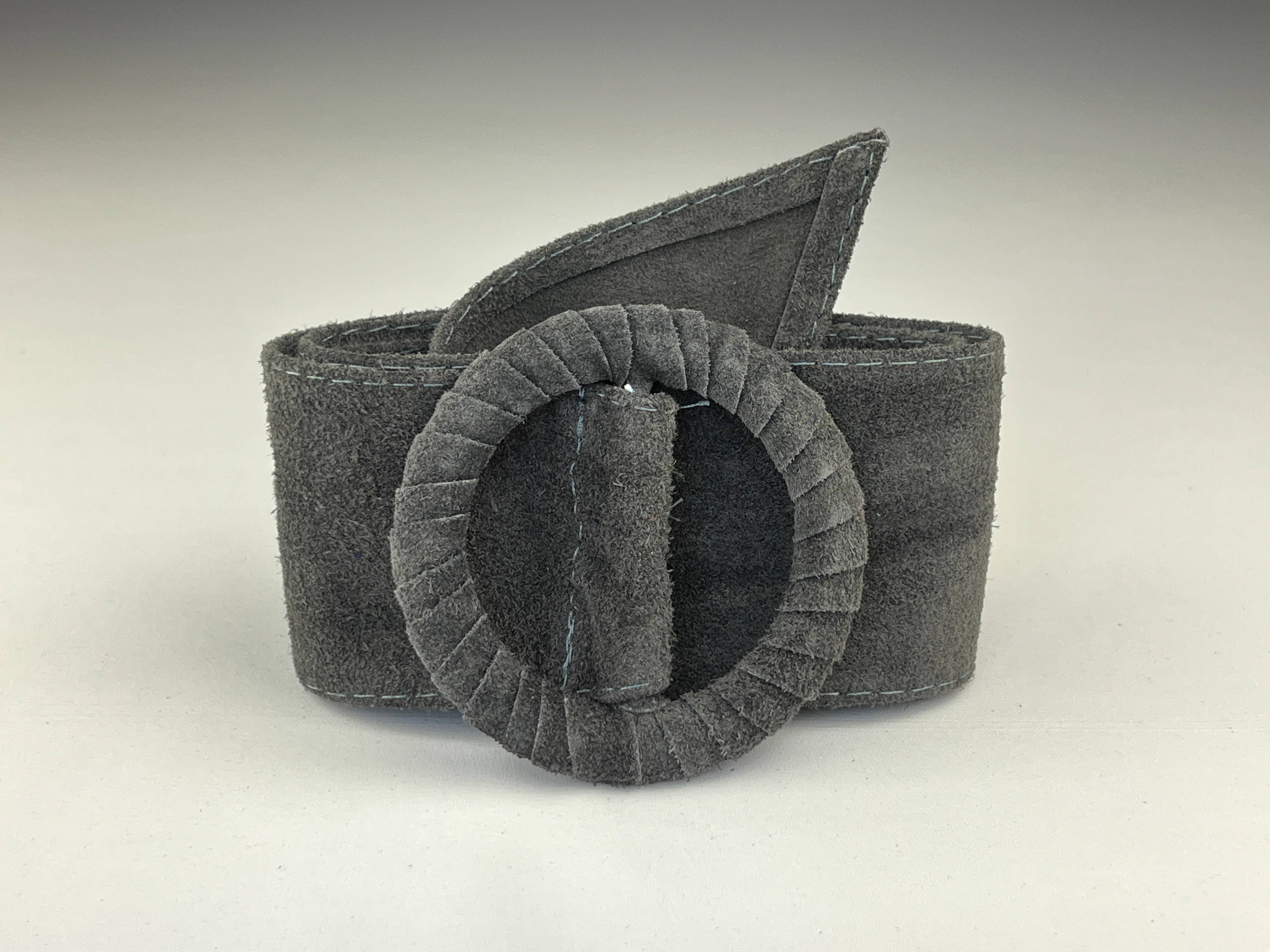 L'Emotion - Venta al por mayor Cinturón - Mujer - Cinturón ancho de cuero con hebilla redonda forrada tono sobre tono18