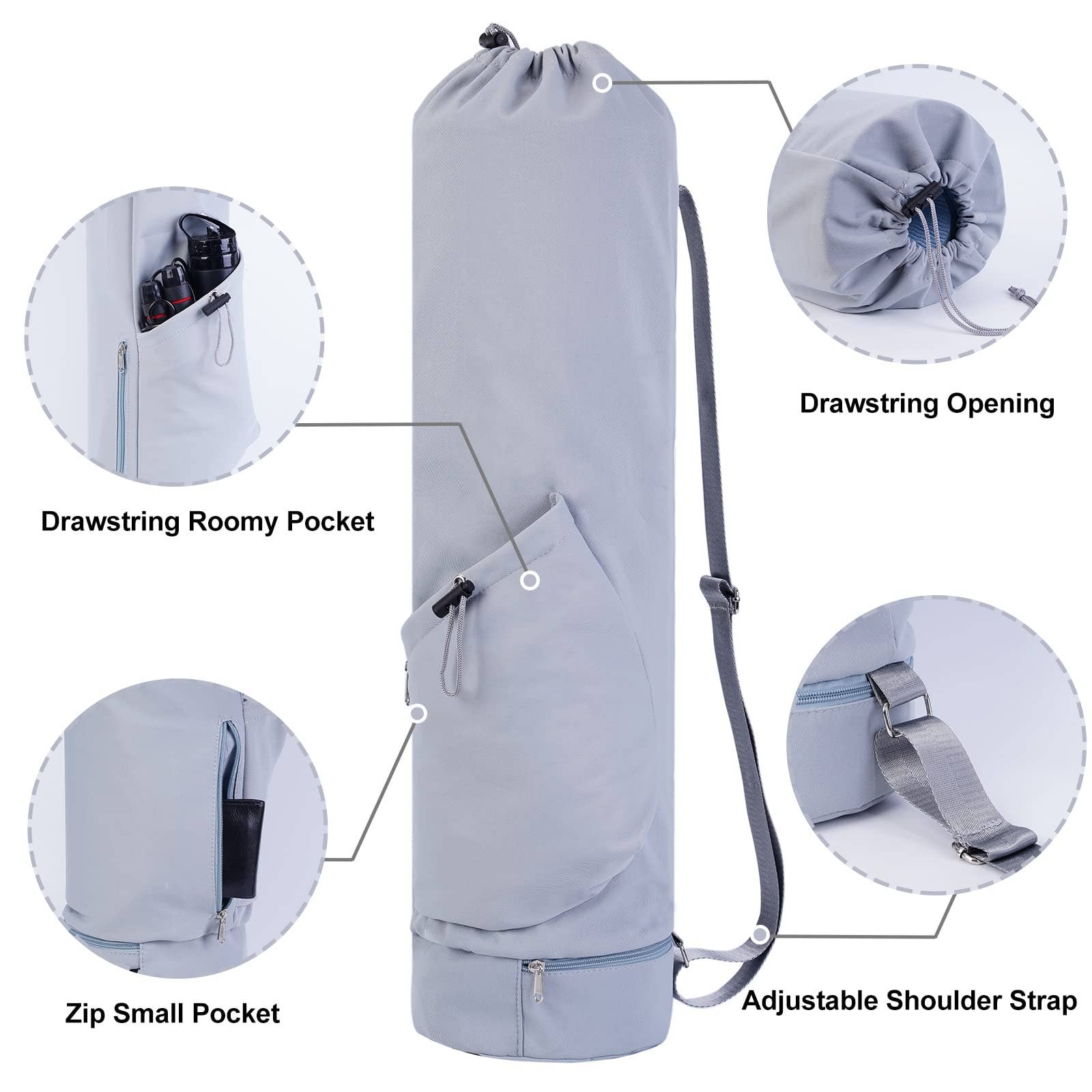 wandf – Großhandel Yogatasche – Tragetasche für Yogamatten mit Nasstasche und Multifunktionstasche23