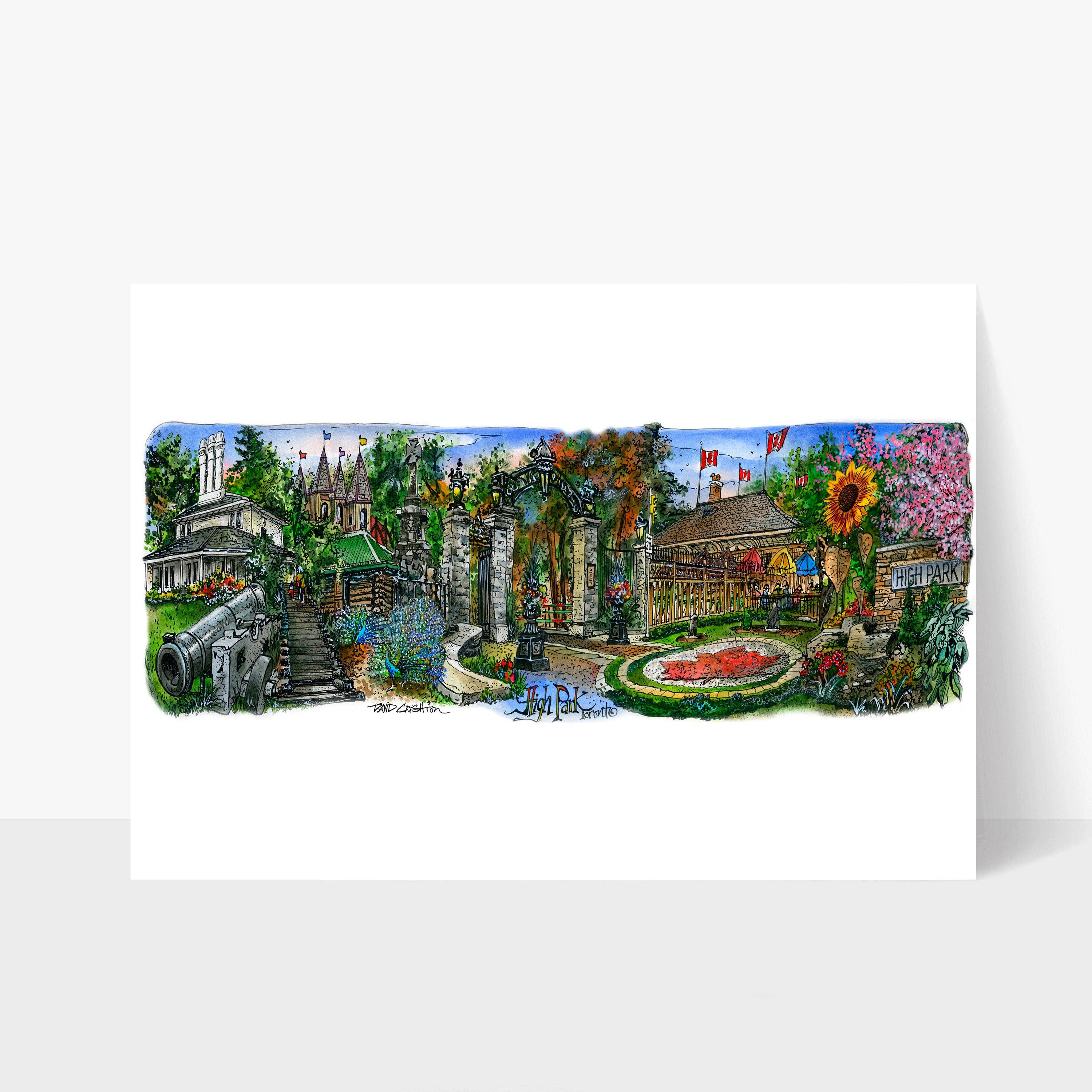 Totally Toronto Art/Sassy City Studio - Wholesale Postcard - High Park Toronto Postcard | Souvenir Toronto Postcards2