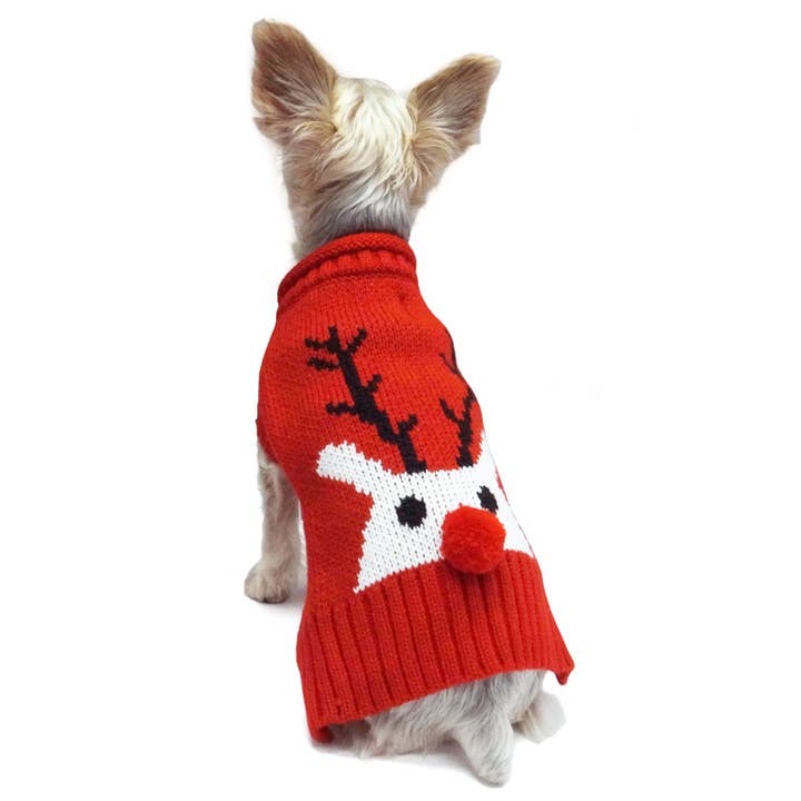 Dogo Pet - Wholesale Pet Sweater - Dog - Red Nose Reindeer Sweater