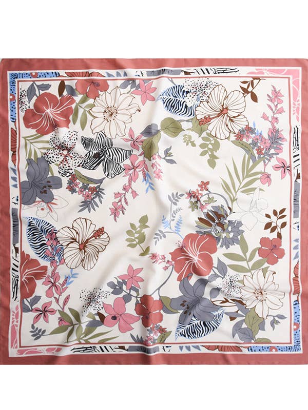 Scarvii - Botanical Print Square Scarf for wholesale by Funkyrel® Atzbranding Limited