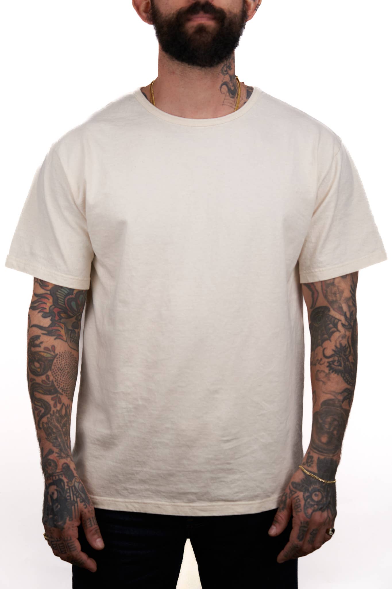 The 50/50 Upcycled Cotton Shirt - CLASSIC TEE - NATURAL  for wholesale on Faire3
