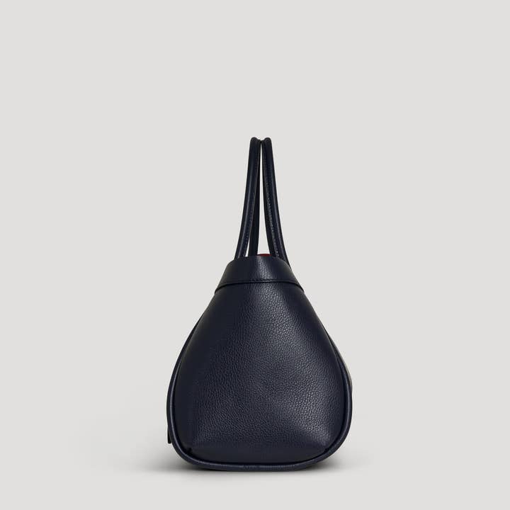 Voemièn – Mala com alça superior – Mulher por atacado – Bolsa Mayfair em Couro Togo Azul Marinho3