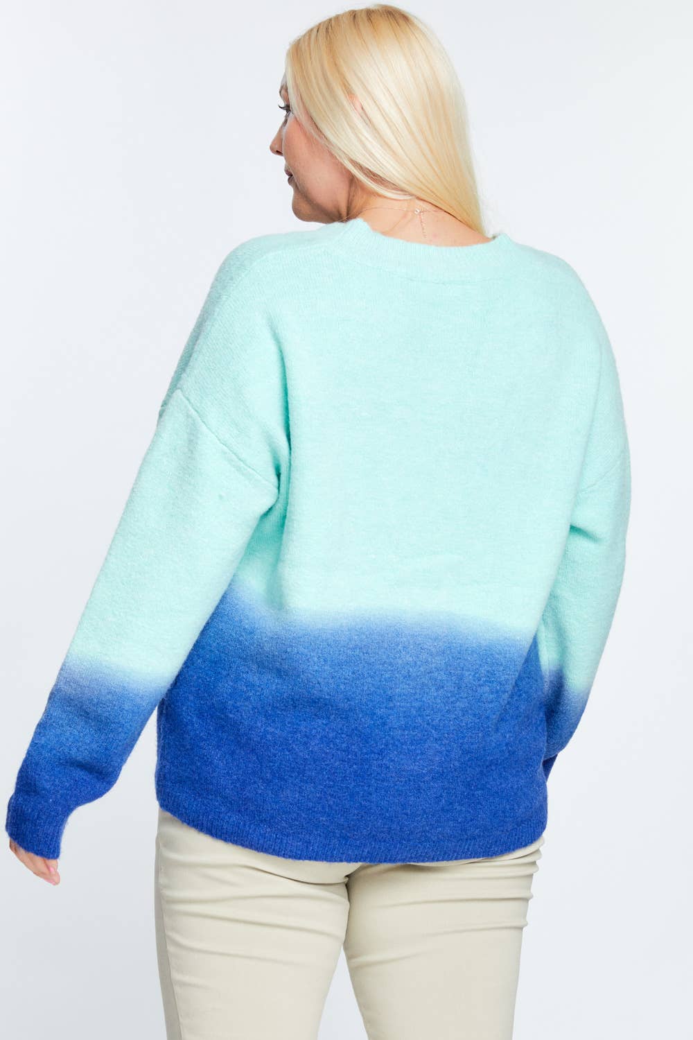 Davi & Dani - Wholesale Cardigan - Women's - OVERSIZE BUTTON DOWN CROPPED DYED SWEATER CARDIGAN3