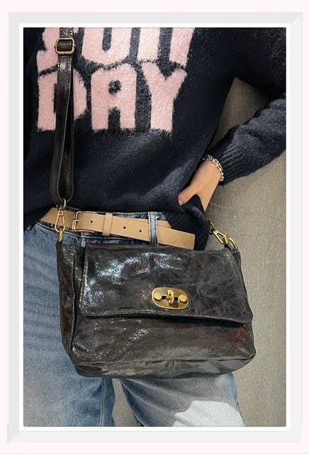 Z et Z - Wholesale Shoulder Bag - Women's - Vintage-effect leather shoulder bag8