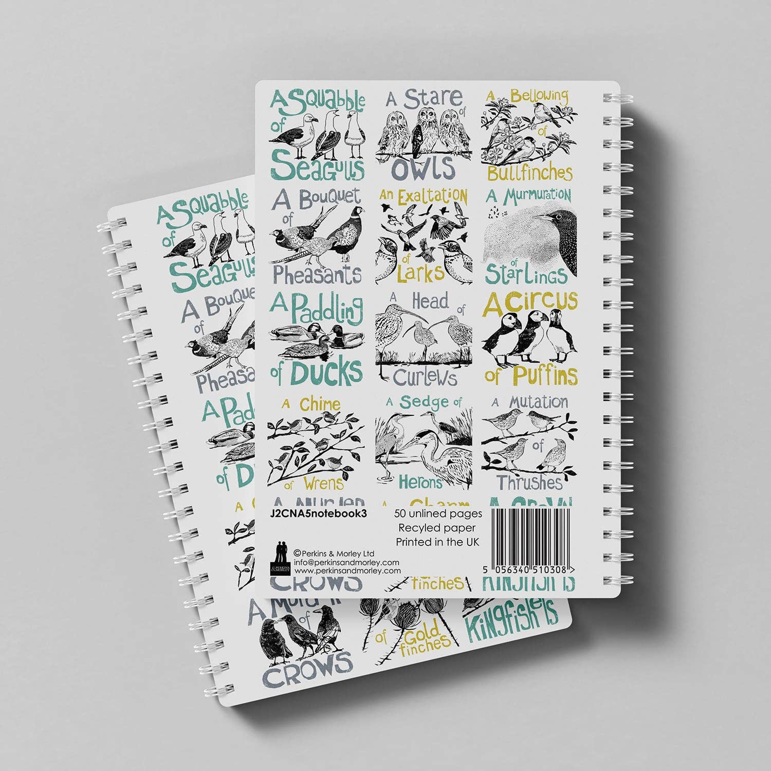 Perkins & Morley - Wholesale Notebook - Collective Noun Three A5 notebook1