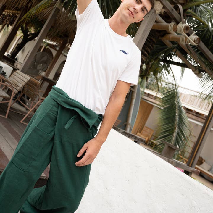Dame Pach Bangkok - Wholesale Trousers – Unisex - Green Unisex Fisherman Trousers5