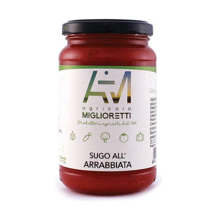 Sugo All'Arrabbiata. Bio Made in Italy for wholesale by Santini Gusto Unico