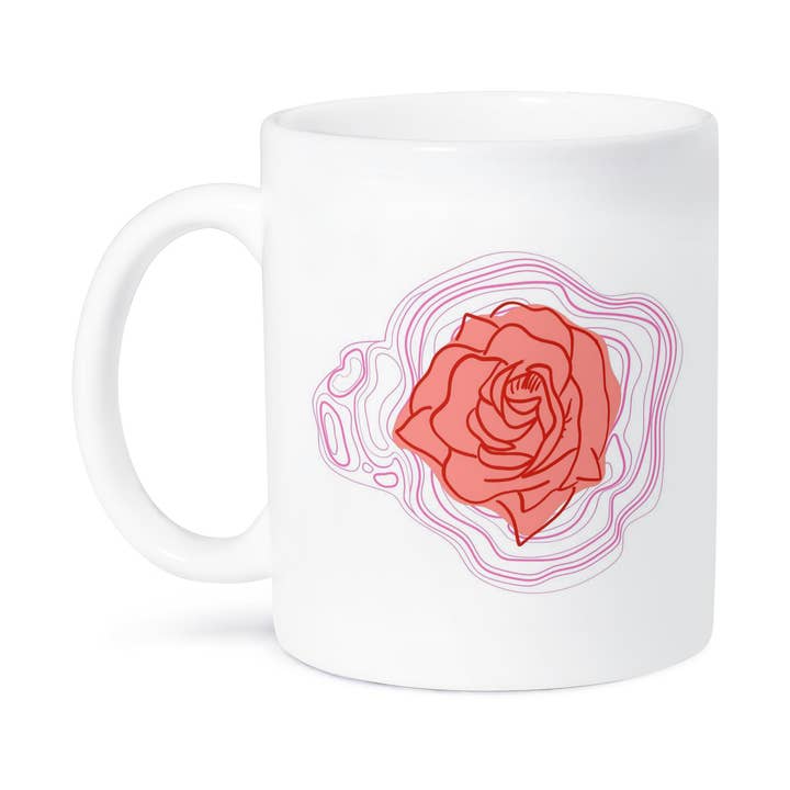 3dRose - Wholesale Coffee Mug - 3dRose, Image of a Rose with Abstract Lines, Mug8
