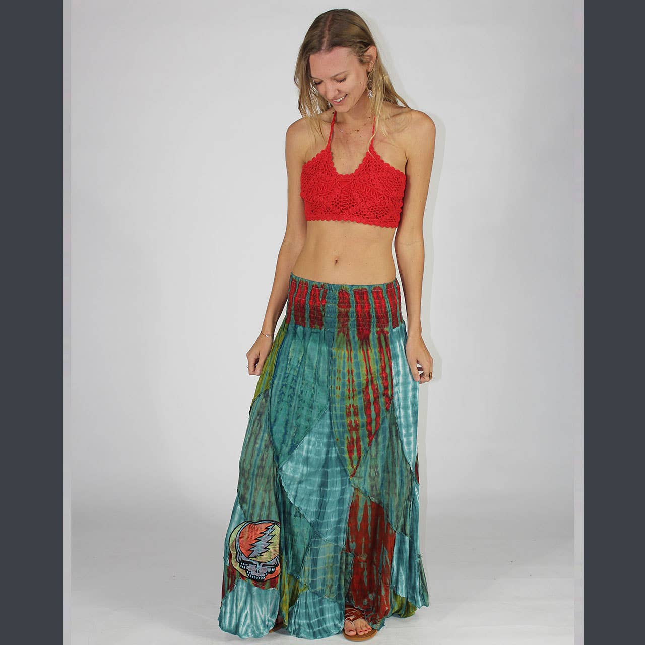 Jayli Clothing - Wholesale Skirt - Women's - Psychedelic Stitch Maxi Skirt3