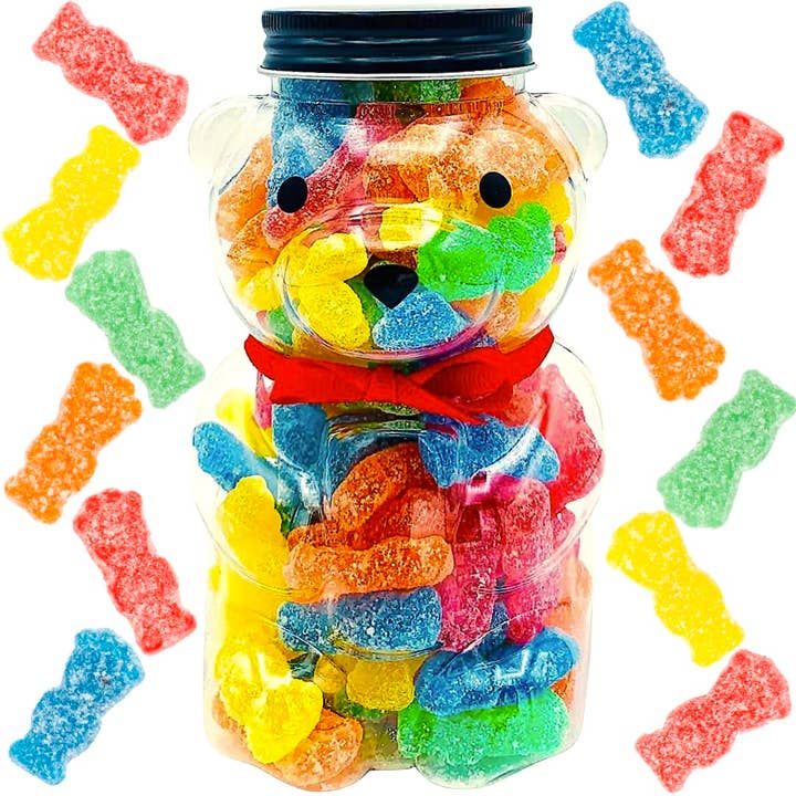 Sour Burst Bites in Bear Jar for wholesale by Purple Plum