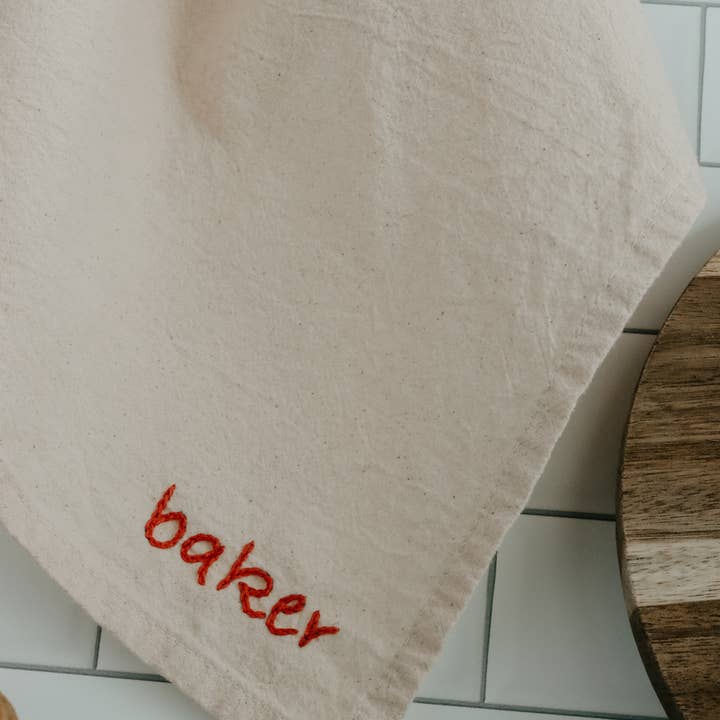 Eloise et moi – wholesale Kökshandduk – Handbroderad Handfärgad Ekologisk bomull Kökshandduk7