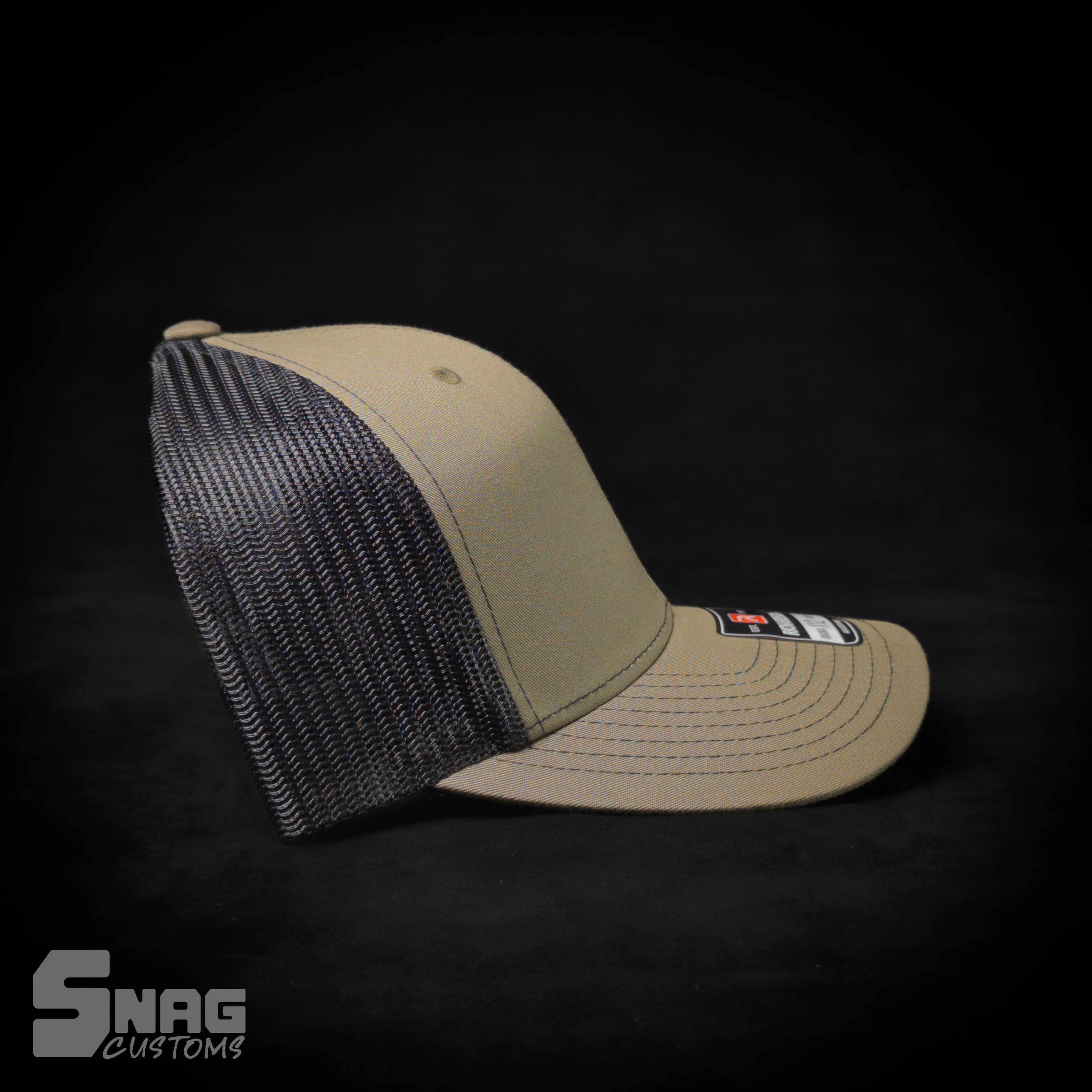 Snag Customs - Wholesale Trucker Hat - Unisex - Woods/Forest Sasquatch, Yeti, Bigfoot Leather Patch Hat2