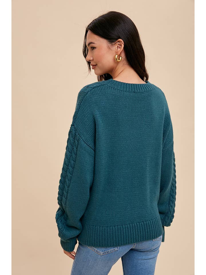 In Loom - Wholesale Knit Sweater - Women's - CABLE KNIT SWEATER
