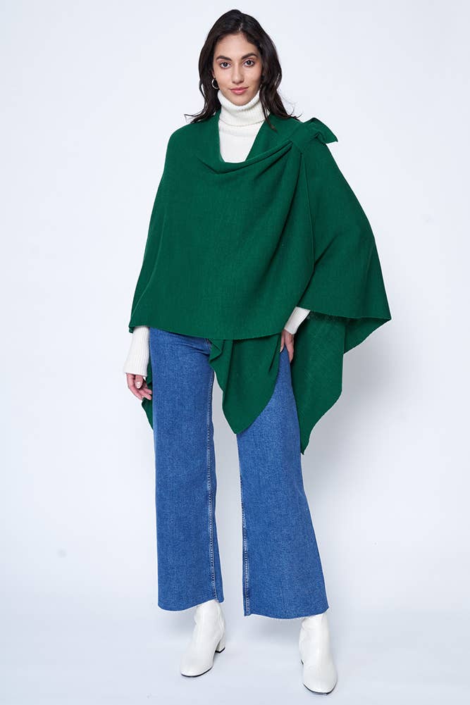 Hana - Venta al por mayor Poncho - Mujer - Ruana sólida con correa para el hombro53