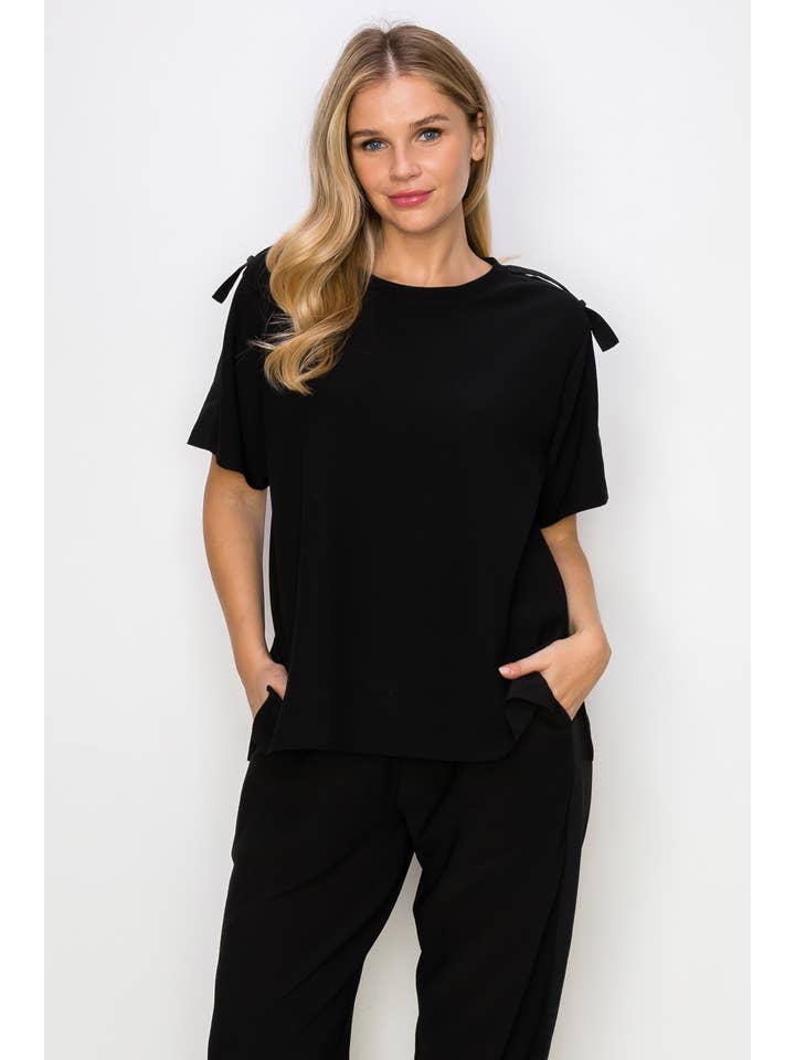 Joh Apparel - Venta al por mayor Jersey corto de punto - Mujer - Top de Crepé Elástico Kate Knit