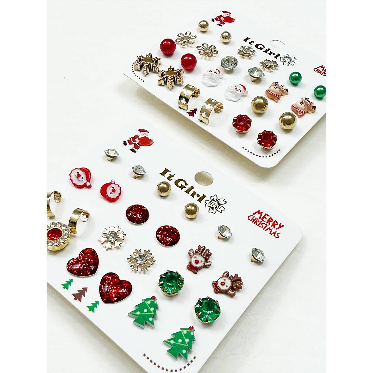 MIX COLOR Christmas Design Assorted Post Earrings for wholesale on Faire4