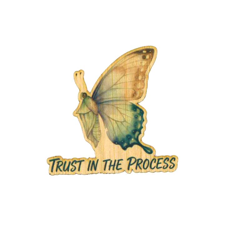 Vertrouw op het proces vlinder voor wholesale door Bamboo Wood Stickers