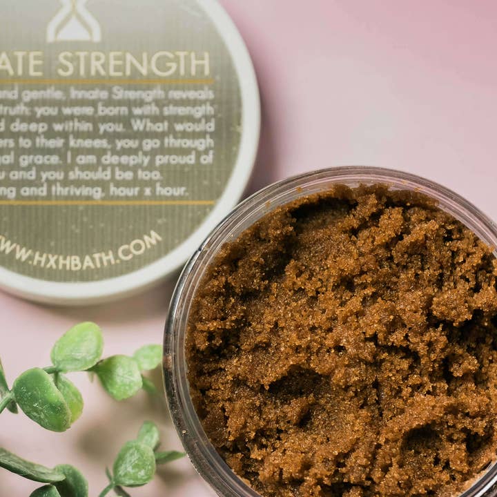Vernis pour le corps Innate Strength Brown Sugar, 10 oz, non parfumé pour la vente par Hour X Hour Bath Co