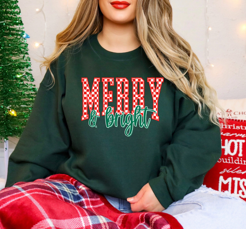Trendy Chic Apparel LLC – wholesale Graphic sweatshirt – Women’s – Merry & Bright Sweatshirts & T-Shirts 2