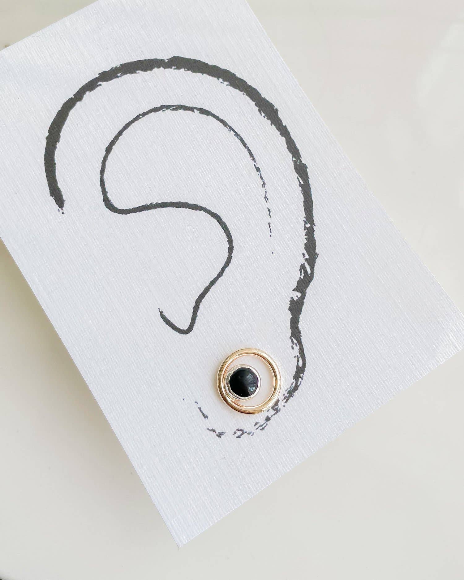 Sun & Selene - Vente Clous d'oreille - LUNA STUDS - ONYX NOIR6