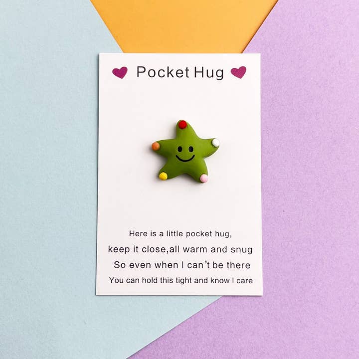 Magia Design - Wholesale Keepsake Coin/Token - Pocket Hug Cute Smiley Starfish