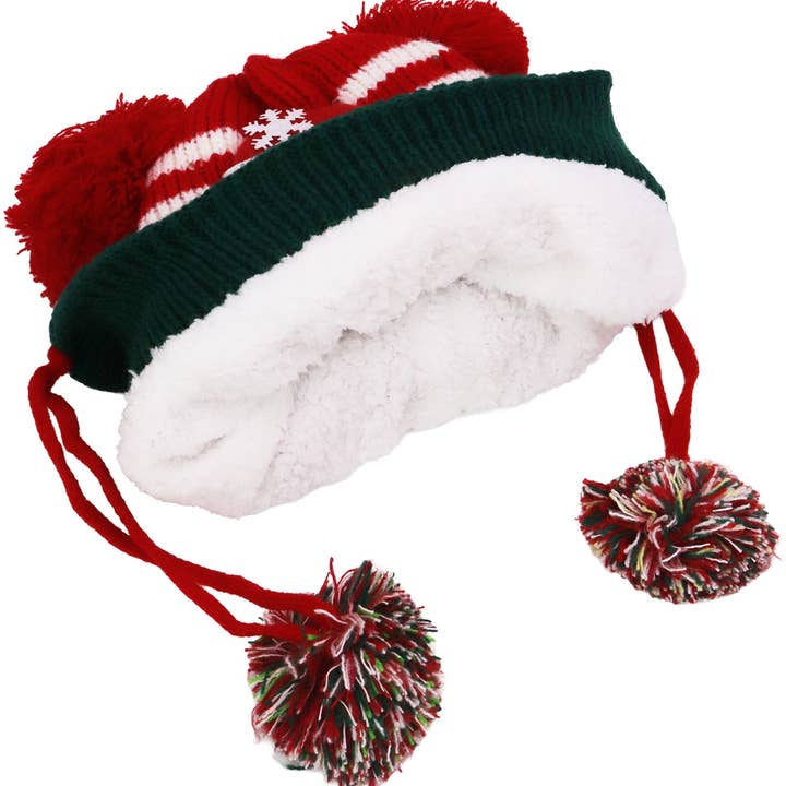 ASSORTED Kids Christmas Led Ear Cover Chin Strap Beanie for wholesale on Faire5