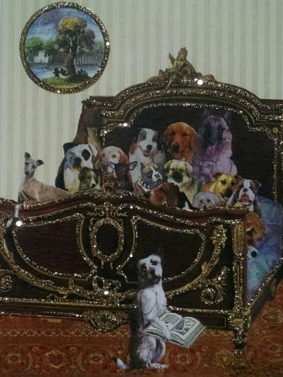 Dog Slumber Party Card for wholesale by Erica DiPaolo Designs