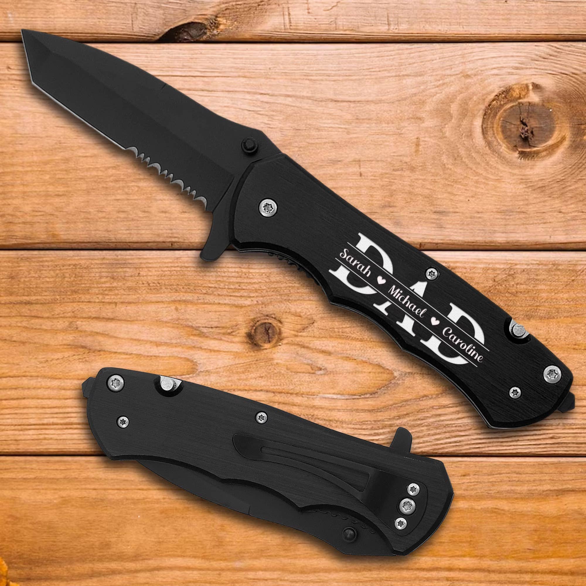 Engrave My Memories - Vendita all'ingrosso Coltellino tascabile/portacoltellino - Regalo personalizzato per lui, coltelli, regalo per la festa del papà8