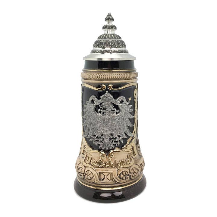 European Heritage Gifts - Wholesale Beer Glass/Mug - Eagle Medallion .5L Zoller & Born German Beer Stein