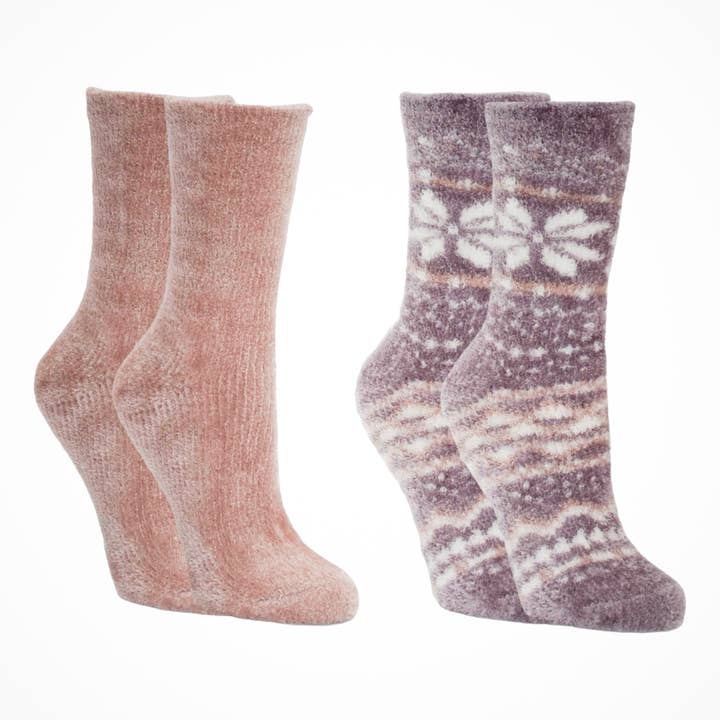 Vanilla & shea infused Slppr Socks 2Pack & Bear Keychain-ros for wholesale by MinxNY