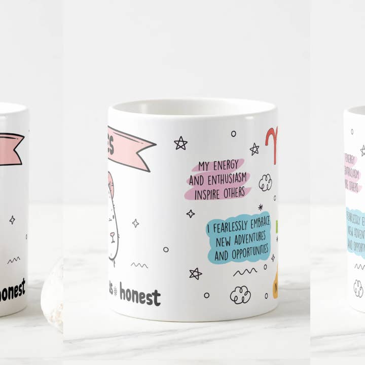 Desi design and chai - Wholesale Coffee Mug - Full wrap Zodiac Mugs | Self Love | Affirmation mugs | 11 oz