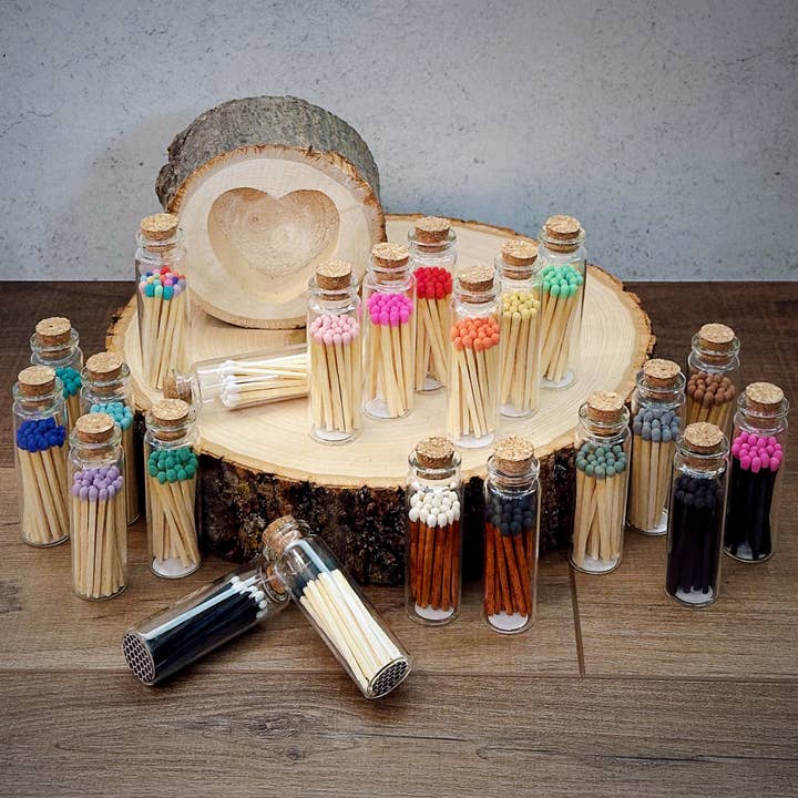 Thankful Greetings - Wholesale Matches - 2" Matches + Small Bottle - Color of Your Choice + Strikers27