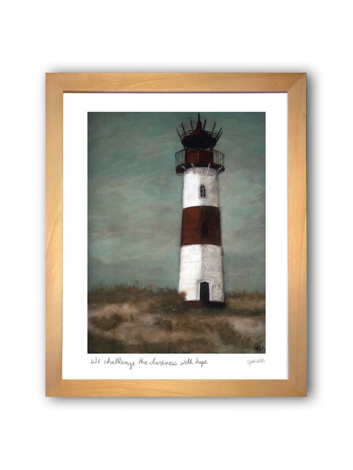 sfida l'oscurità con la speranza ⎮ Stampa d'Arte Americana per la vendita all'ingrosso da parte di Studio J by Jodi Hills