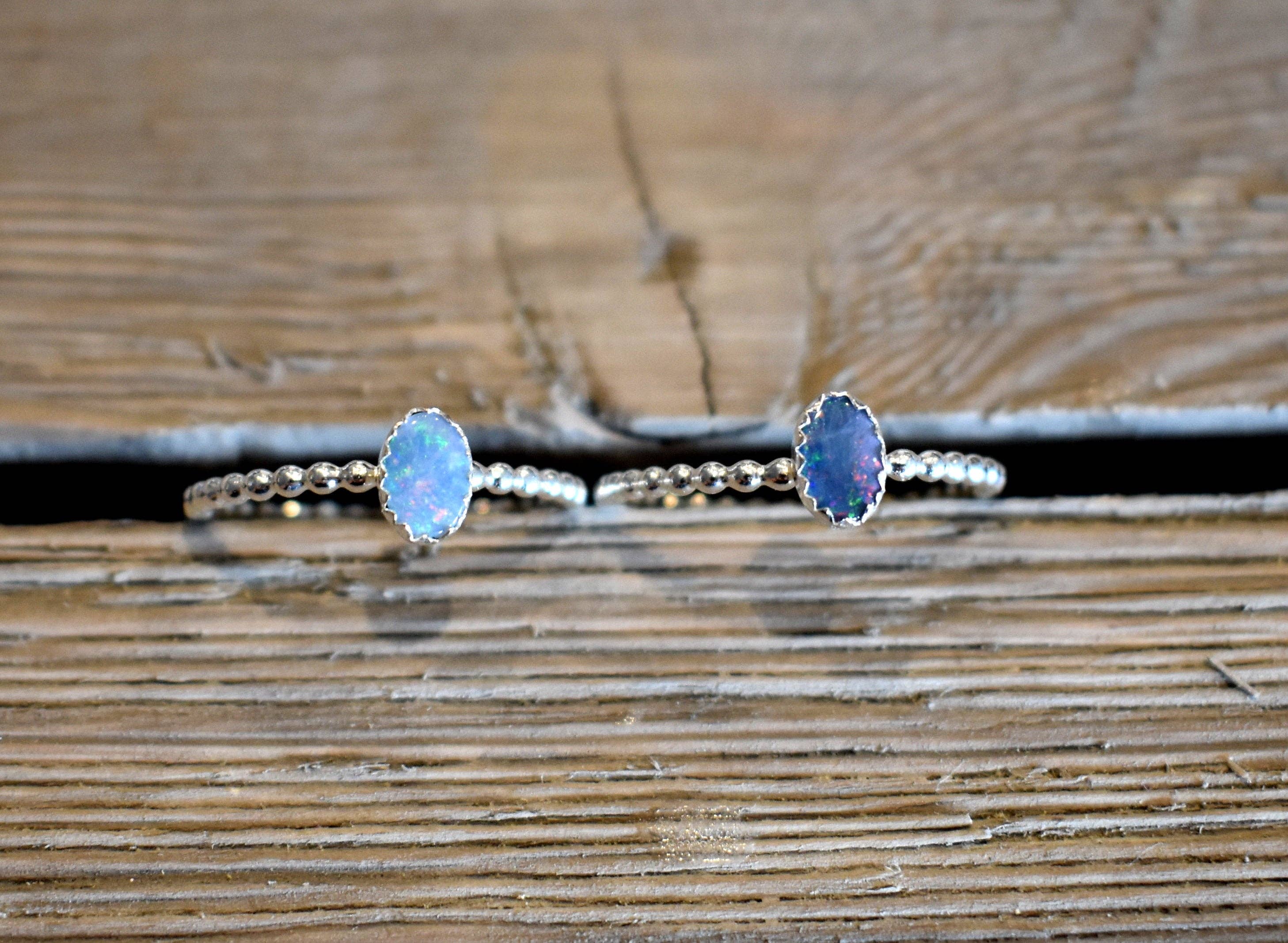 A Wild Violet – Großhandel Einzelstein-/Solitär-Ring – Australischer Opalring2