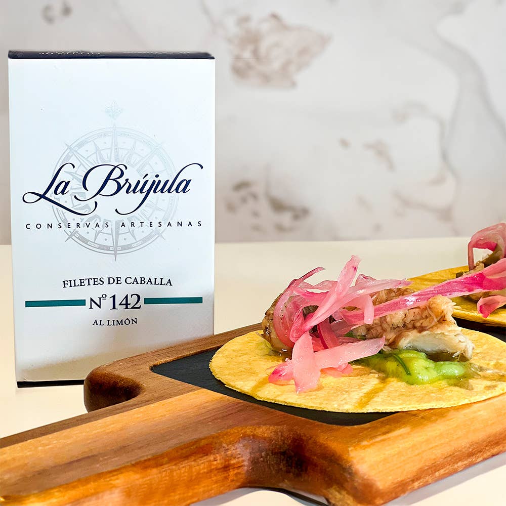 Conservas La Brújula – Engroshandel Fisk på dåse – Makrelfileter i olivenolie med citron fra Conservas La Brújula2