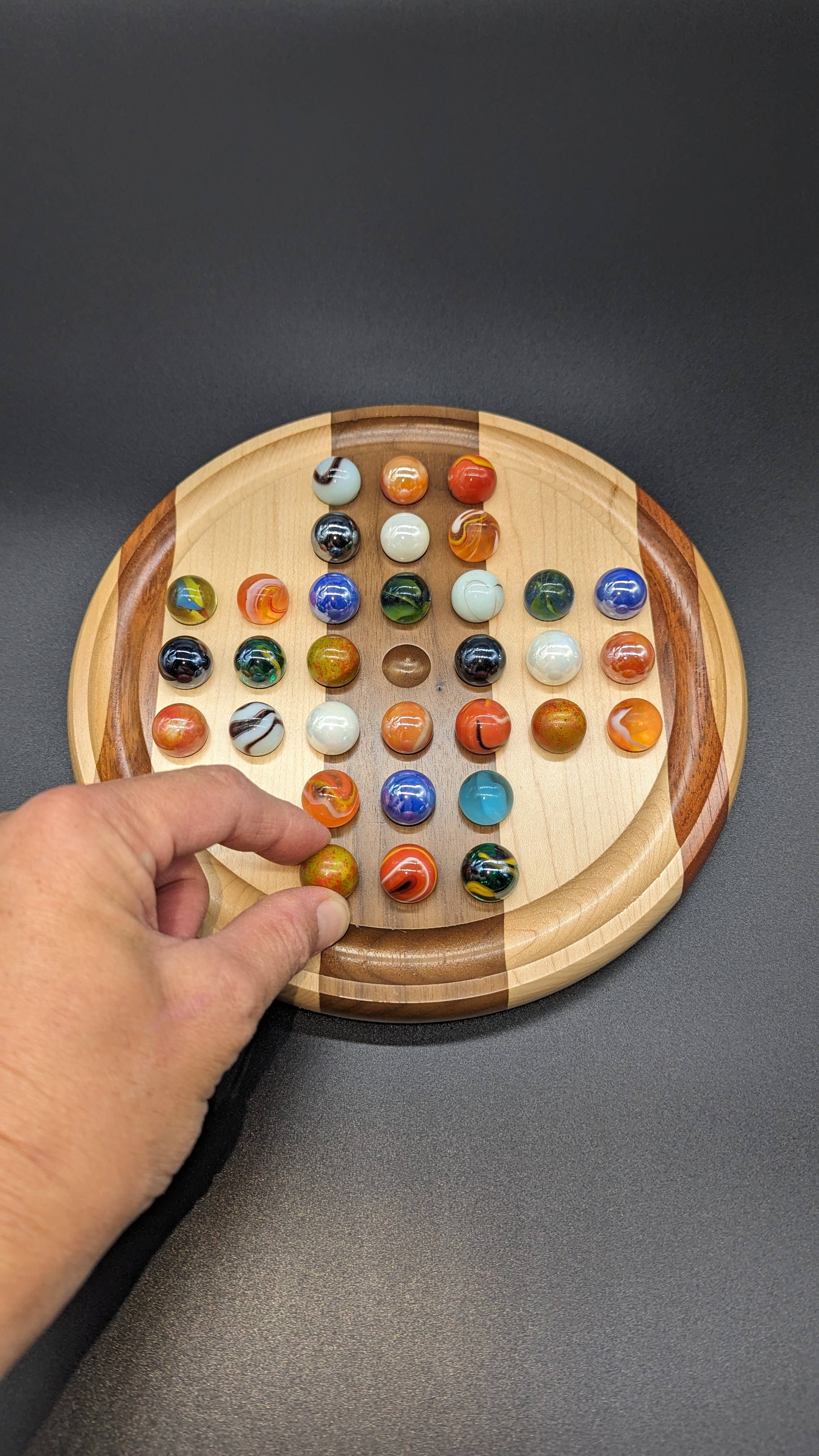 Marble Board Games - Wholesale Board Game - 8" Marble Solitaire2