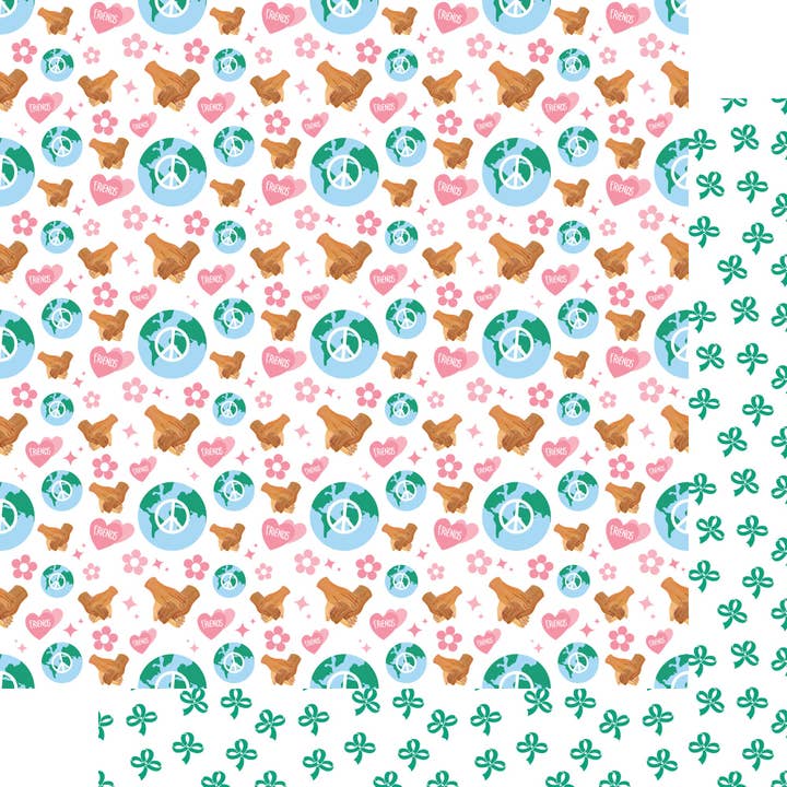 Earning My Badges Collection Girls Around The World 12 x 12 Double-Sided Scrapbook Paper by SSC Designs - 15 Pack for wholesale by SSC Wholesale