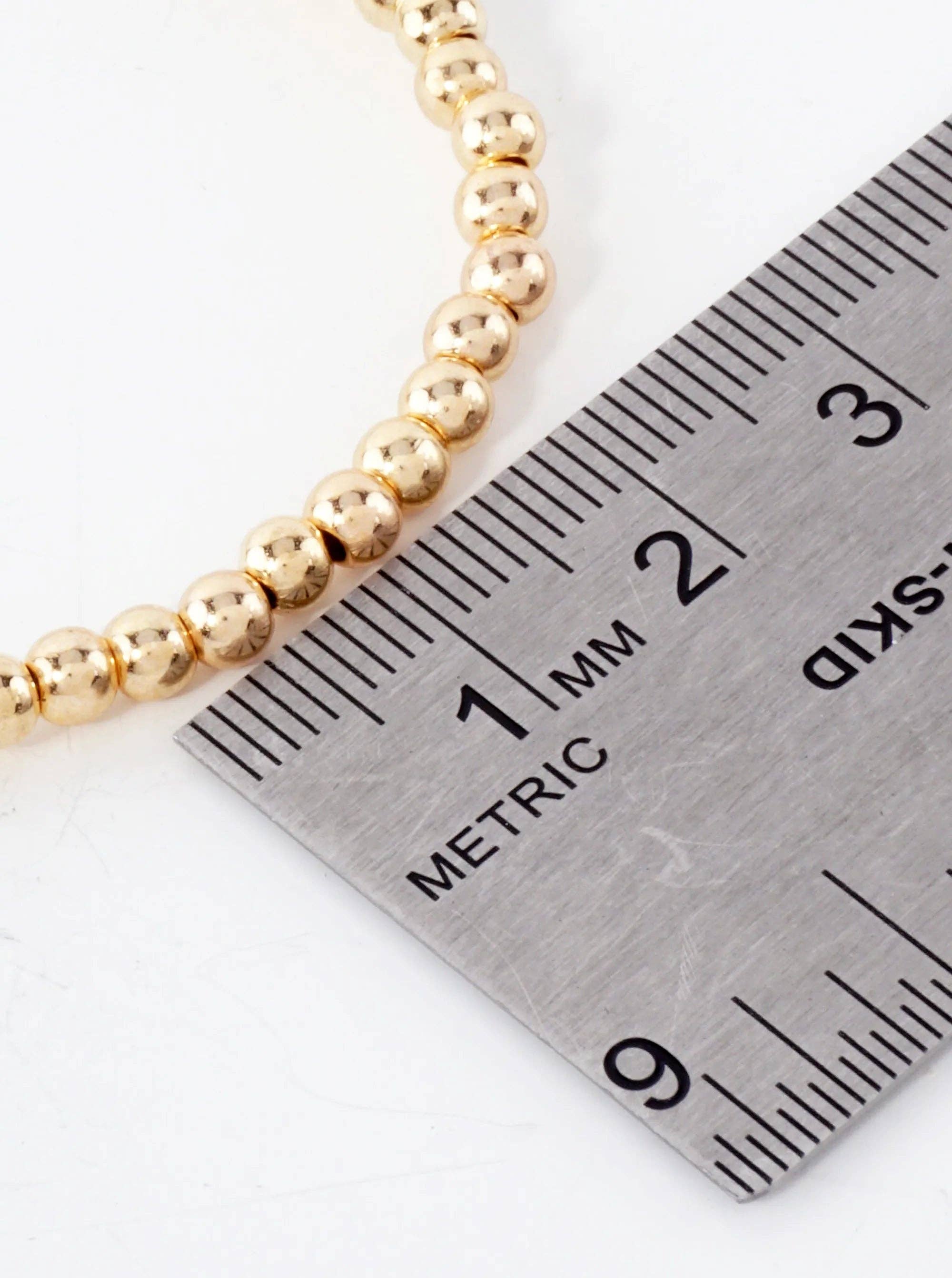 Wild Honey - Wholesale Jewelry Set - 5PC-Set Metallic Beads Stackable Stretch Bracelets2