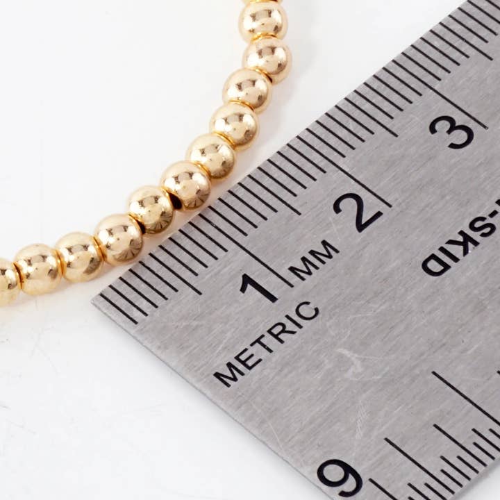 Wild Honey - Wholesale Jewelry Set - 5PC-Set Metallic Beads Stackable Stretch Bracelets2