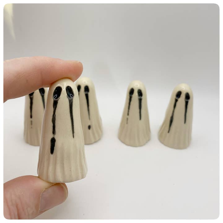 The Spookarium, Handmade Ceramic Ghosts, Mini Phantoms for wholesale by The Spookarium