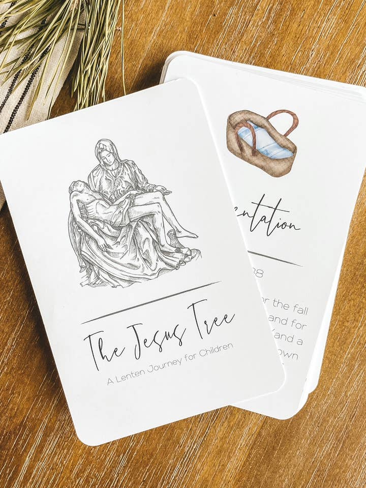 Jesus Tree Lent Bible Study Card set for wholesale by AmeliaAnn Market